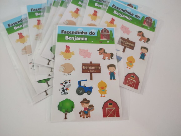 Cartela de Adesivo Personalizada