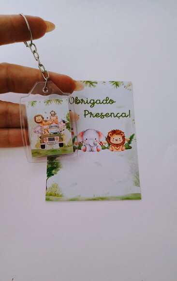 Chaveiro Acrílico Personalizado Safari
