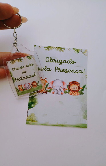 Chaveiro Acrílico Personalizado Safari