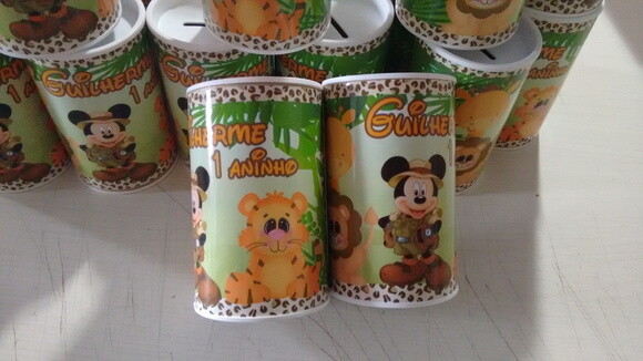 Cofrinho Personalizado Mickey Safari