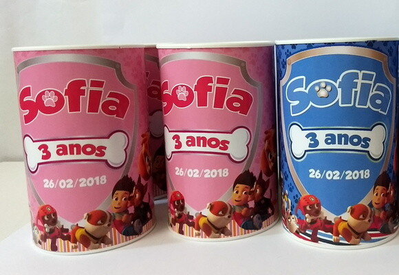 Cofrinho Personalizado Patrulha Canina