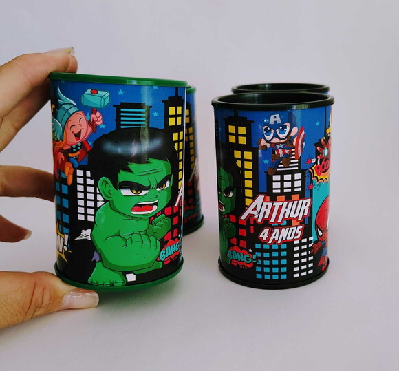 Cofrinho Personalizado Super Heróis
