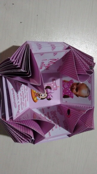 Convite Caixinha Minnie Baby