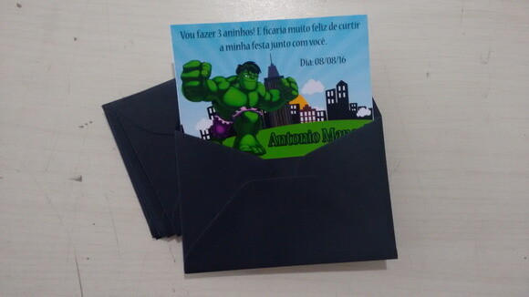 Convite do hulck
