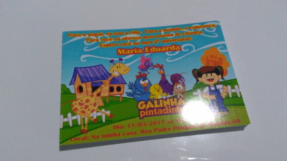 Convite galinha pintadinha