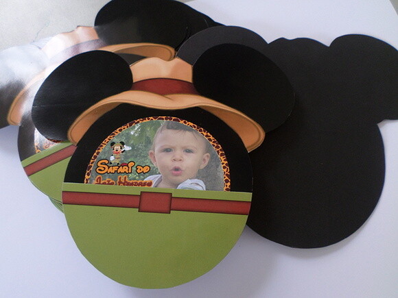 Convite mickey safari