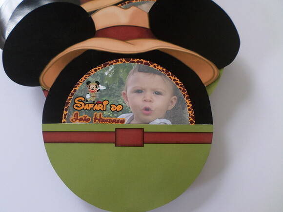 Convite mickey safari
