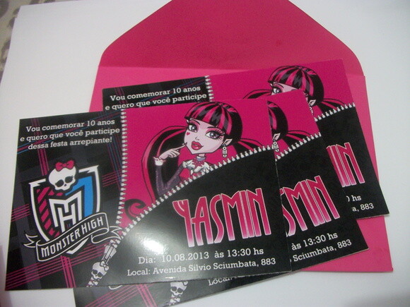 Convite Monster High tradicional
