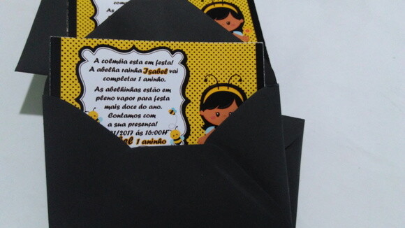 Convite Personalizado Abelhinha