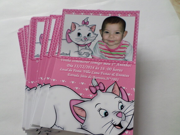 Convite personalizado gata marie