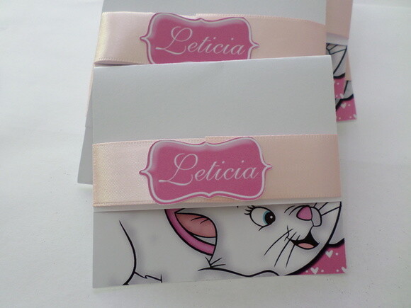 Convite personalizado gata marie