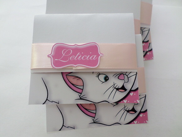 Convite personalizado gata marie