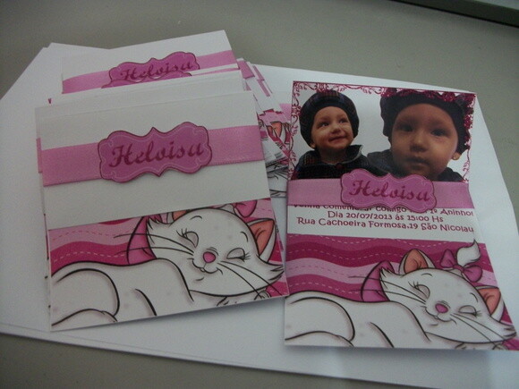 Convites personalizados gata marie