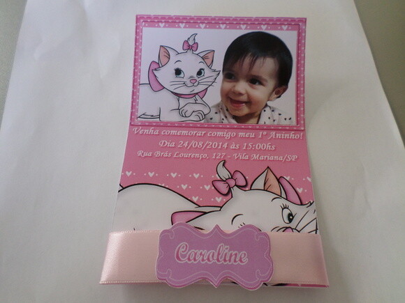 Convites Personalizados Gata Marie
