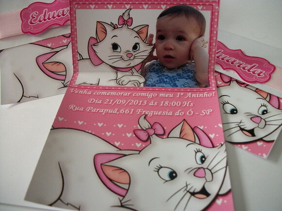 Convites Personalizados Gata Marie