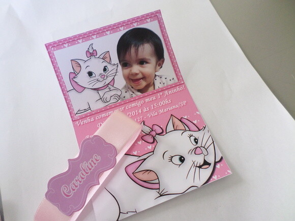 Convites Personalizados Gata Marie