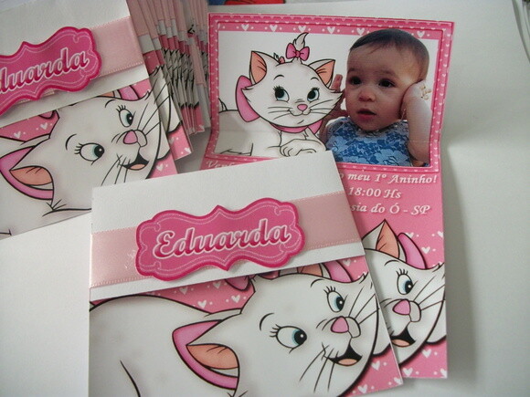 Convites Personalizados Gata Marie
