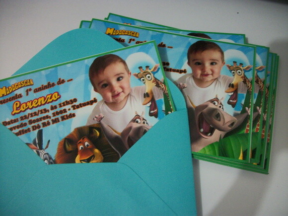 Convites Personalizados madagascar