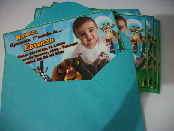 Convites Personalizados madagascar