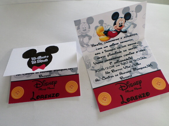 Convites Personalizados Mickey