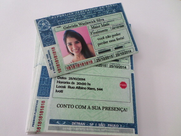 Convites Personalizados Para 18 Anos