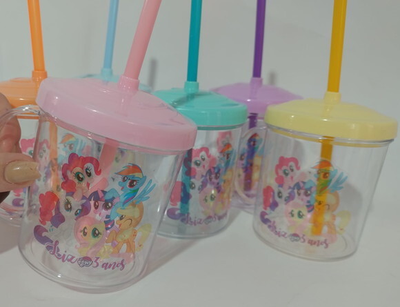 Copo Canudo Personalizado My Little Pony