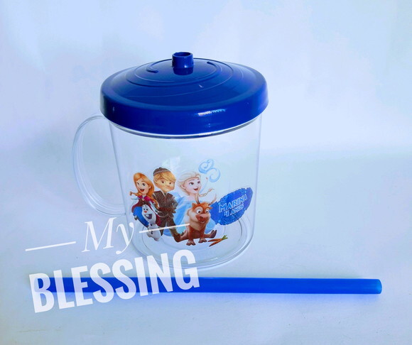 Copo com Canudo Frozen
