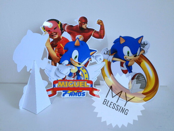 Display de Mesa Personalizado Mario x Sonic