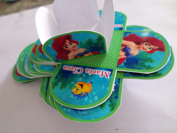 Forminha Personalizada Pequena Sereia