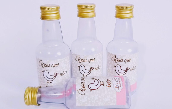 Garrafinha Personalizada Casamento