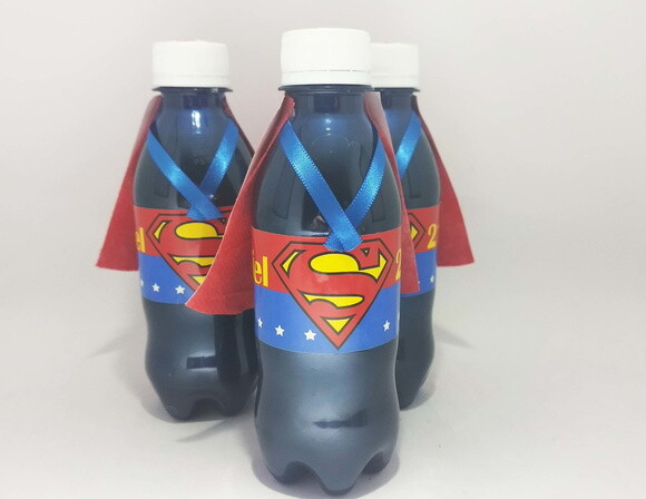 Guaranas Personalizados superman mulher maravilha