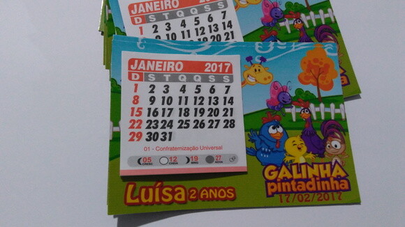 Imã Calendário Galinha Pintadinha