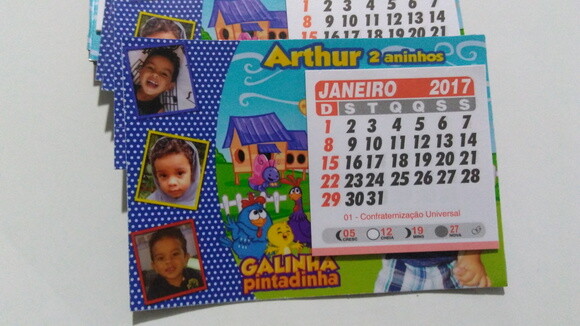 Imã Calendário Galinha Pintadinha