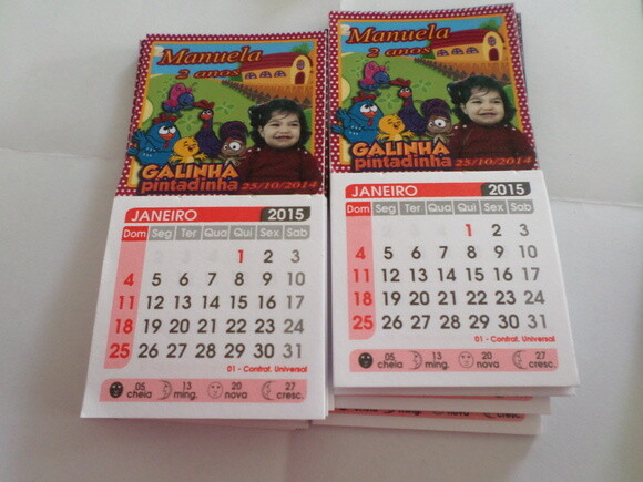 Imã Calendário Galinha Pintadinha