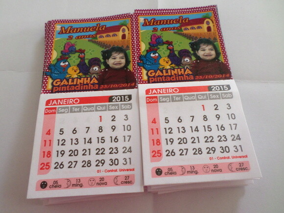 Imã Calendário Galinha Pintadinha
