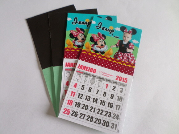 imã minnie vermelha com calendario