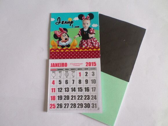 imã minnie vermelha com calendario
