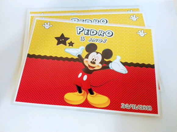 Jogo Americano Personalizado do Mickey