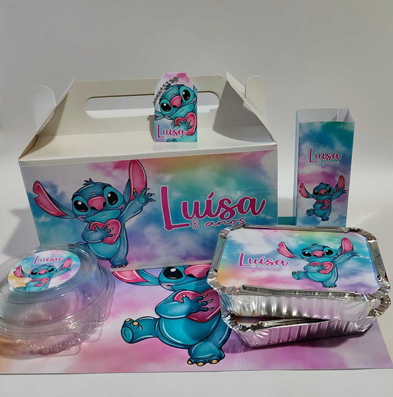 Kit Caixa Festa na Escola Stitch