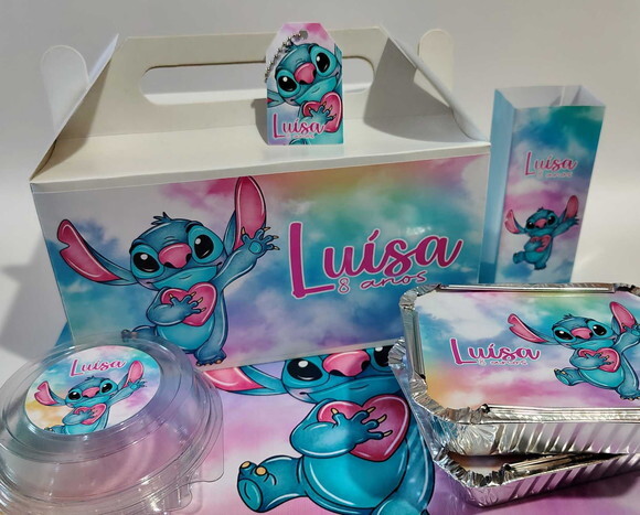 Kit Caixa Festa na Escola Stitch