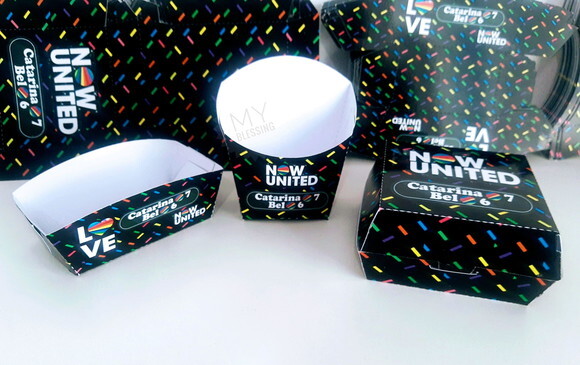 Kit Caixas Hambúrguer, Batata e Mini Dog Personalizadas