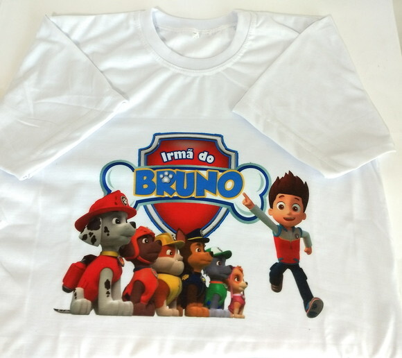 kit Camiseta personalizada patrulha canina