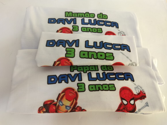 kit Camiseta personalizada os vingadores