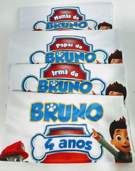 kit Camiseta personalizada patrulha canina