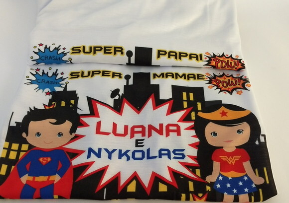 kit Camiseta personalizada super herois