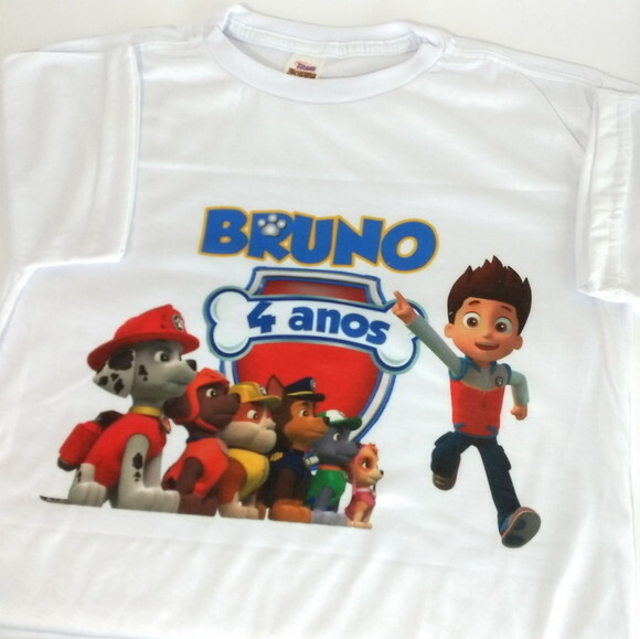 kit Camiseta personalizada patrulha canina