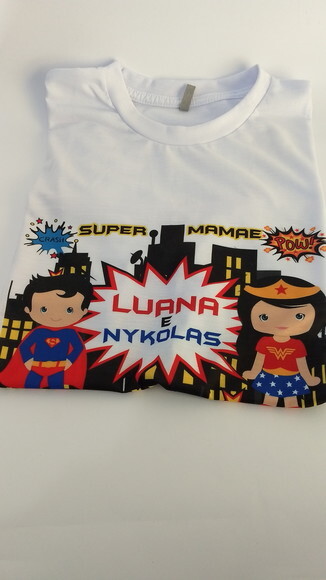kit Camiseta personalizada super herois