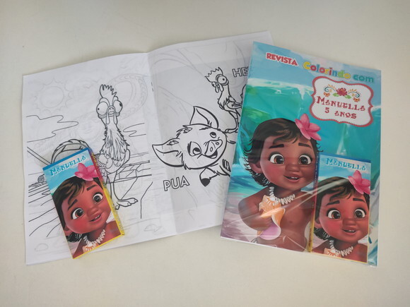 Kit Colorir Personalizado Moana Baby