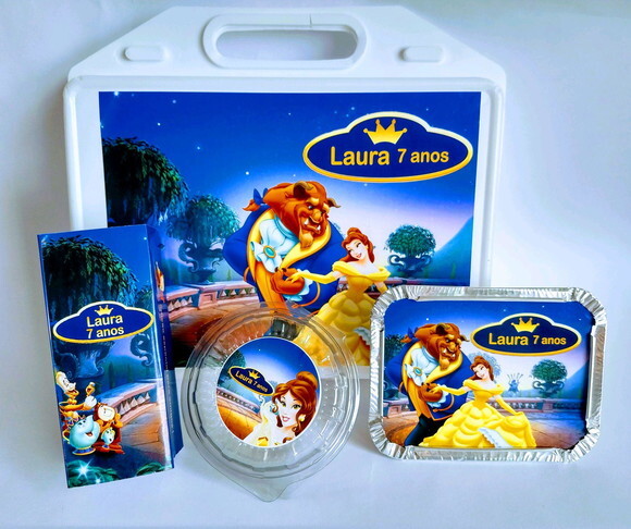 Kit Maleta Festa na Escola a Bela e a Fera