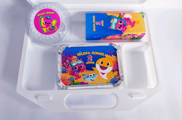 Kit Maleta Festa na Escola Baby Shark
